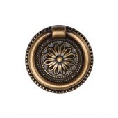 TK2224-047-DBS M.Marcus Floral Ring Pull 47mm Distressed Brass on Zinc Finish