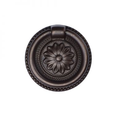 Click Here To Enlarge This Photo Of TK2224-047-LBN M.Marcus Floral Ring Pull 47mm Matt Bronze on Zinc Finish