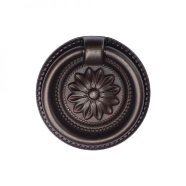 Click Here To Enlarge This Photo Of TK2224-055-LBN M.Marcus Floral Ring Pull 55mm Matt Bronze on Zinc Finish
