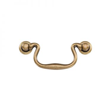Click Here To Enlarge This Photo Of TK3019-096-DBS M.Marcus Classic Drop Pull 96mm Distressed Brass on Zinc Finish