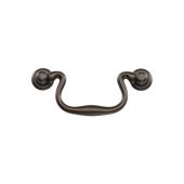 TK3019-096-LBN M.Marcus Classic Drop Pull 96mm Matt Bronze on Zinc Finish