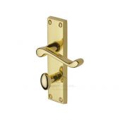 PR620-PB M.Marcus Project Hardware Door Handle For Bathroom Malvern Design Polished Brass Finish