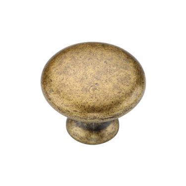 Click Here To Enlarge This Photo Of TK4226-030-DBS M.Marcus Classic Round Knob 30mm Distressed Brass on Zinc Finish