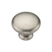 TK4226-030-DPW M.Marcus Classic Round Knob 30mm Distressed Pewter on Zinc Finish
