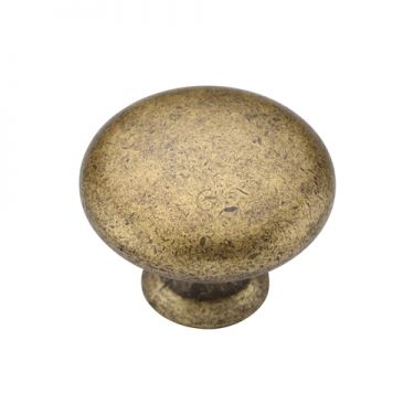Click Here To Enlarge This Photo Of TK4226-035-DBS M.Marcus Classic Round Knob 35mm Distressed Brass on Zinc Finish