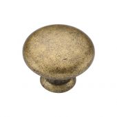 TK4226-035-DBS M.Marcus Classic Round Knob 35mm Distressed Brass on Zinc Finish