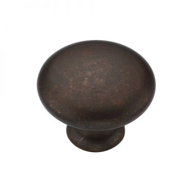Click Here To Enlarge This Photo Of TK4226-035-LBN M.Marcus Classic Round Knob 35mm Matt Bronze on Zinc Finish