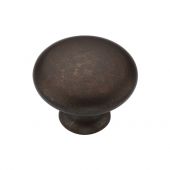 TK4226-035-LBN M.Marcus Classic Round Knob 35mm Matt Bronze on Zinc Finish