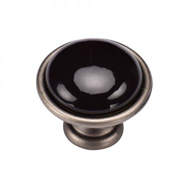 Click Here To Enlarge This Photo Of TK4316-035-DPW M.Marcus Dome Cabinet Knob 35mm Distressed Pewter on Zinc Finish