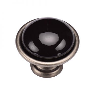 Click Here To Enlarge This Photo Of TK4316-040-DPW M.Marcus Dome Cabinet Knob 40mm Distressed Pewter on Zinc Finish