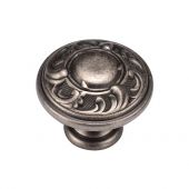TK4401-035-DPW M.Marcus Decorated Round Knob 35mm Distressed Pewter on Zinc Finish