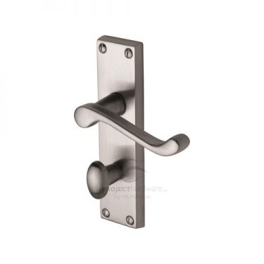 Click Here To Enlarge This Photo Of PR620-SC M.Marcus Project Hardware Door Handle For Bathroom Malvern Design Satin Chrome Finish