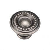 TK4404-035-DPW M.Marcus Beaded Round Knob 35mm Distressed Pewter on Zinc Finish