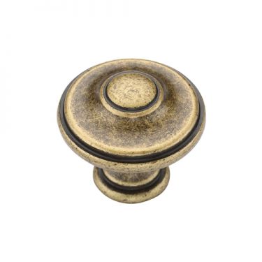 Click Here To Enlarge This Photo Of TK4408-030-DBS M.Marcus Domed Round Knob 30mm Distressed Brass on Zinc Finish