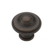TK4408-030-LBN M.Marcus Domed Round Knob 30mm Matt Bronze on Zinc Finish