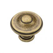 TK4408-035-DBS M.Marcus Domed Round Knob 35mm Distressed Brass on Zinc Finish