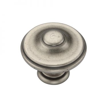 Click Here To Enlarge This Photo Of TK4408-035-DPW M.Marcus Domed Round Knob 35mm Distressed Pewter on Zinc Finish