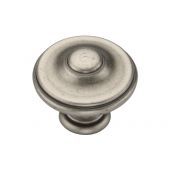 TK4408-035-DPW M.Marcus Domed Round Knob 35mm Distressed Pewter on Zinc Finish