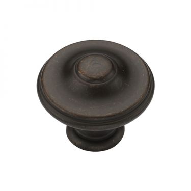 Click Here To Enlarge This Photo Of TK4408-035-LBN M.Marcus Domed Round Knob 35mm Matt Bronze on Zinc Finish
