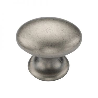 Click Here To Enlarge This Photo Of TK4462-040-DPW M.Marcus Egg Knob 40mm Distressed Pewter on Zinc Finish