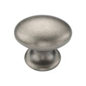 TK4462-040-DPW M.Marcus Egg Knob 40mm Distressed Pewter on Zinc Finish