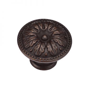 Click Here To Enlarge This Photo Of TK4479-035-LBN M.Marcus Floral Round Knob 35mm Matt Bronze on Zinc Finish