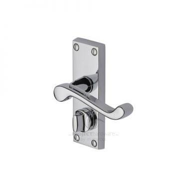 Click Here To Enlarge This Photo Of PR625-PC M.Marcus Project Hardware Door Handle For Privacy Set Malvern Short Design Polished Chrome Finish