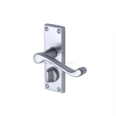 Click Here To Enlarge This Photo Of PR625-SC M.Marcus Project Hardware Door Handle For Privacy Set Malvern Short Design Satin Chrome Finish