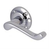 PR630-PC M.Marcus Project Hardware Door Handle Lever Latch on Round Rose Malvern Design Polished Chrome Finish