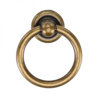 Click Here To Enlarge This Photo Of TK9213-042-DBS M.Marcus Classic Round Drop Pull 42mm Distressed Brass on Zinc Finish
