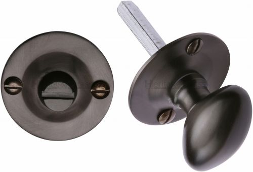 Click Here To Enlarge This Photo Of BT15-MB Heritage Brass Oval Turn with Release Matt Bronze Finish