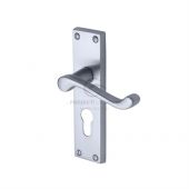 PR648-SC M.Marcus Project Hardware Door Handle For Euro Profile Plate Malvern Design Satin Chrome Finish