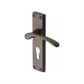 V4146.48-MB Heritage Brass Door Handle For Euro Profile Plate Sophia Design Matt Bronze Finish