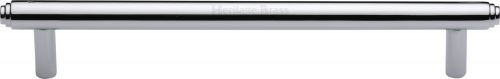 Click Here To Enlarge This Photo Of V4410 160-PC Heritage Brass Cabinet Pull Stepped Design 160mm ctc Polished Chrome Finish