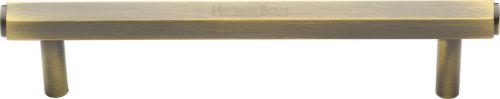Click Here To Enlarge This Photo Of V4422 128-AT Heritage Brass Cabinet Pull Hexagon Design 128mm ctc Antique Brass Finish