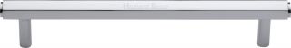 V4422 160-PC Heritage Brass Cabinet Pull Hexagon Design 160mm ctc Polished Chrome Finish