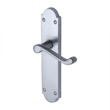 Click Here To Enlarge This Photo Of PR7084-SC M.Marcus Project Hardware Door Handle Lever Latch Kensington Design Satin Chrome Finish