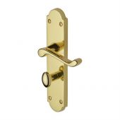 PR7088-PB M.Marcus Project Hardware Door Handle For Bathroom Kensington Design Polished Brass Finish