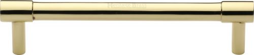 Click Here To Enlarge This Photo Of V4434 128-PB Heritage Brass Cabinet Pull Phoenix Design 128mm ctc Polished Brass Finish