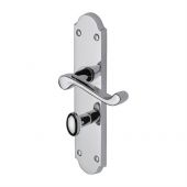 PR7088-PC M.Marcus Project Hardware Door Handle For Bathroom Kensington Design Polished Chrome Finish