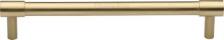 V4434 160-SB Heritage Brass Cabinet Pull Phoenix Design 160mm ctc Satin Brass Finish