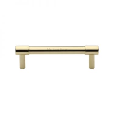 Click Here To Enlarge This Photo Of V4434 96-PB Heritage Brass Cabinet Pull Phoenix Design 96mm ctc Polished Brass Finish