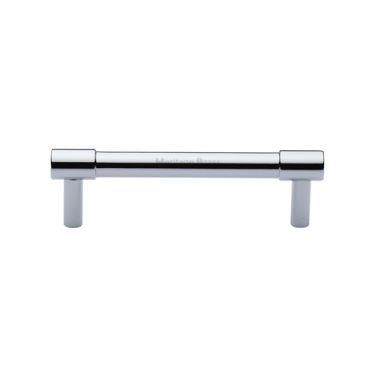 Click Here To Enlarge This Photo Of V4434 96-PC Heritage Brass Cabinet Pull Phoenix Design 96mm ctc Polished Chrome Finish