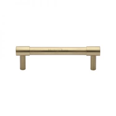 Click Here To Enlarge This Photo Of V4434 96-SB Heritage Brass Cabinet Pull Phoenix Design 96mm ctc Satin Brass Finish