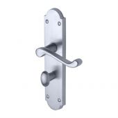 PR7088-SC M.Marcus Project Hardware Door Handle For Bathroom Kensington Design Satin Chrome Finish