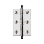 PR88-246-PC Heritage Brass 3" x 2" Double Steel Washered Hinge with Finial Polished Chrome Finish