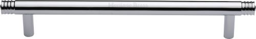 Click Here To Enlarge This Photo Of V4446 160-PC Heritage Brass Cabinet Pull Contour Design 160mm ctc Polished Chrome Finish