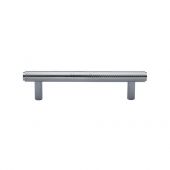 V4458 96-PC Heritage Brass Cabinet Pull Complete Knurl Design 96mm ctc Polished Chrome Finish