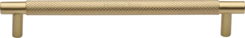 Click Here To Enlarge This Photo Of V4461 160-SB Heritage Brass Cabinet Pull Partial Knurl Design 160mm ctc Satin Brass Finish