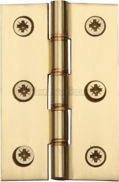 Click Here To Enlarge This Photo Of PR88-400-PB Heritage Brass Hinge Brass with Phosphor Washers 3" x 2" Polished Brass Finish